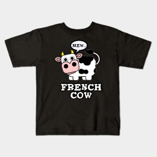 French Cow Cute Animal Pun Kids T-Shirt